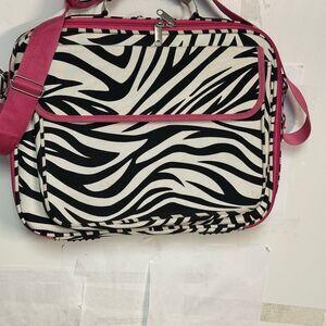 OGIO Black and White Laptop Bag with Zebra Print